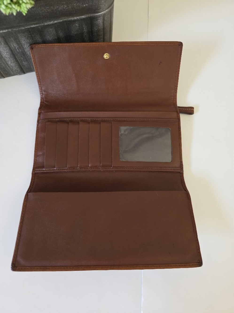 Vintage Hamptons Legacy Horsebit Tote & Wallet Set Cognac Embossed Leather Y2K - Picture 14 of 16